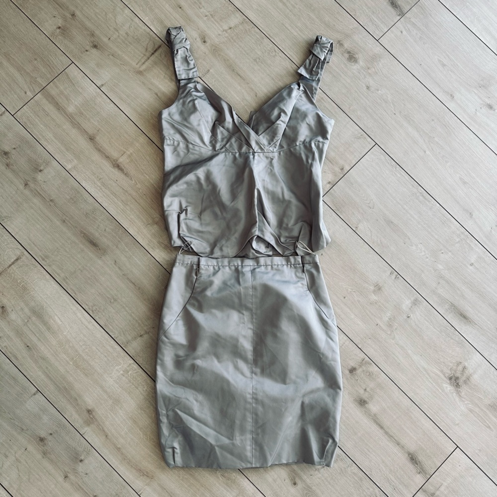 Vintage Late 80s early 90s Louis Vuitton Corset and skirt matching set